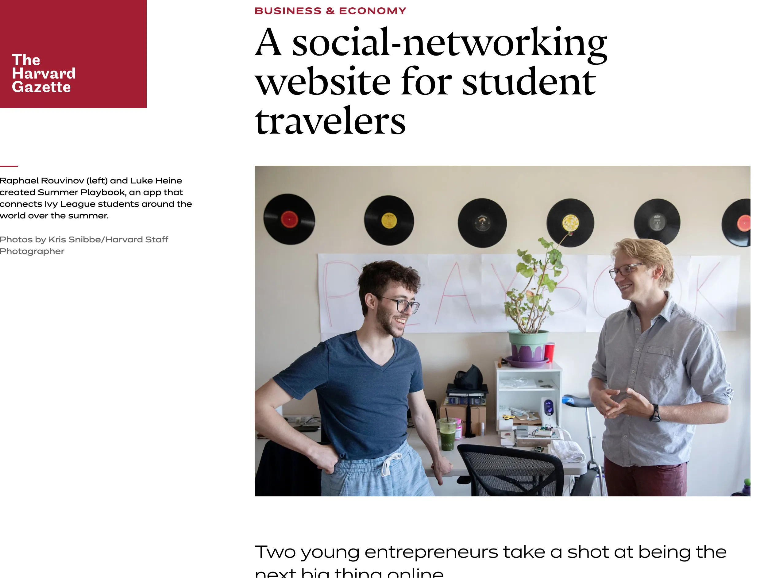 Harvard Gazette
