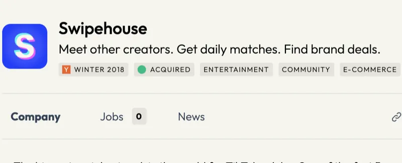 Swipehouse — Y Combinator